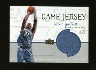 1999 - 2000 Upper Deck Kevin Garnett Ud Game Jersey Relic Card Gj36 Timberwolves