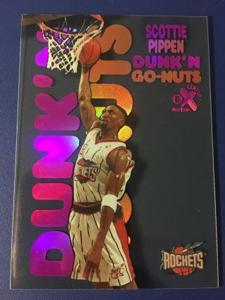 Scottie Pippen 1998/99 E - X Century Dunk’n Go - Nuts 14 Rare Insert Chicago Bulls