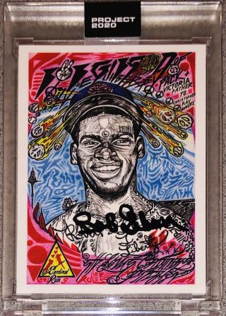 Bob Gibson Signed Topps Project 2020 144 Autographed Jk5 Cardinals Auto Jsa