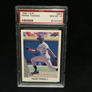 Frank Thomas White Sox 1990 Leaf Rookie Card 300 Graded Gem Psa 10