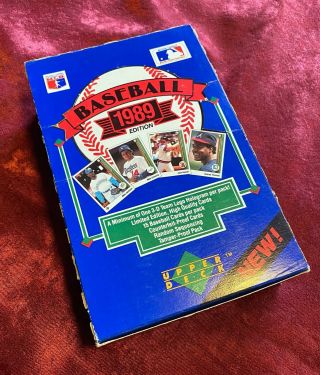 1989 Upper Deck Baseball Box - Ken Griffey Jr.  Rookie John Smoltz Randy Johnson 2