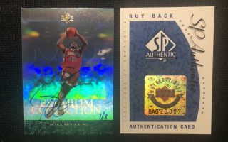 1999 - 00 Sp Authentic Buyback Jerry Stackhouse Rc Auto /8 Holoview Rookie Ud Ssp