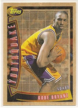 Kobe Bryant 1996/97 Topps Youthquake Rookie Card Yq15 Rare Massive Bv$$$