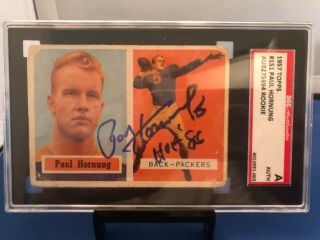 1957 Topps Signed Paul Hornung Rookie 151 - Sgc Authenticated