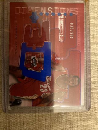 2003 - 04 Lebron James Ud 3d Dimensions Game Worn Jersey 825/999
