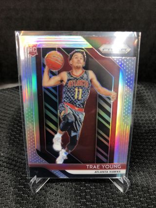 Trae Young Silver Prizm Panini 2018 - 2019 Hawks Rookie Card