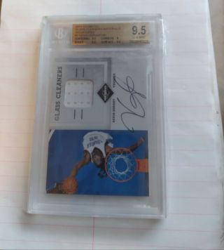 2011 - 12 Limited Glass Cleaners Patch Auto Kevin Durant Bgs 9.  5/10 Auto Thunder
