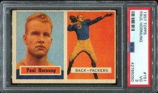 1957 Topps 151 Paul Hornung Rc Psa 3 Packers Hof Notre Dame Heisman