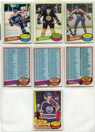 1980 - 81 O - Pee - Chee Complete Set 1 - 396 Ex - Nrmt Opc Mark Messier - Ray Bourque Rc