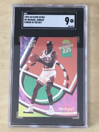 Michael Jordan 93 - 94 Fleer Ultra Power In The Key - Sgc 9