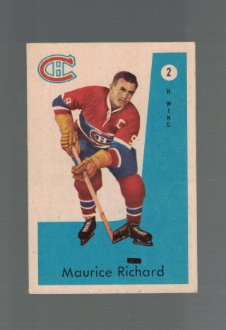 Parkhurst 59/60 Maurice Richard Vintage Hockey Card 2 Montreal Canadiens