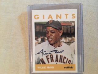 1997 Topps Willie Mays Commemorative 1964 Reprint Autograph Card 18 Nm - Mt