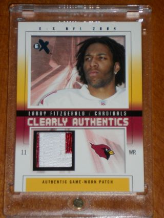 Larry Fitzgerald 2004 E - X Clearly Authentics 2clr Patch Sp 07/10 - Cardinals