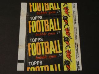 Rare One Cent 1961 Topps Football Wax Pack Trading Card Fb Wrapper Lqqk