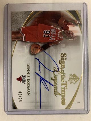 05 - 06 Ud Sp Authentic Sign Of Times Dennis Rodman.  Extremely Rare.  Signature.