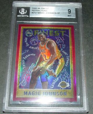 1995 - 96 Finest Refractor Magic Johnson Bgs 9 Pop 1/1