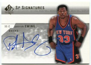 03 - 04 Sp Authentic Patrick Ewing Autograph Sp Signatures Auto