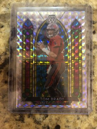 2019 - 20 Panini Mosaic Stained Glass Tom Brady The Goat Buccaneers Sg2 Prizm