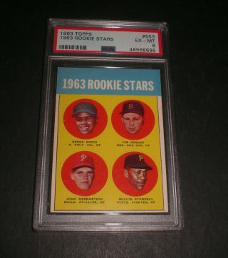 1963 Topps Willie Stargell Rookie Card 553 - Psa 6 Graded
