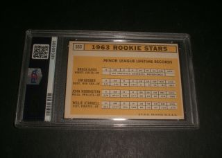 1963 TOPPS WILLIE STARGELL ROOKIE CARD 553 - PSA 6 GRADED 2