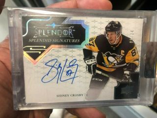2017 - 18 Ud Splendor Sidney Crosby Splendid Signatures Auto 