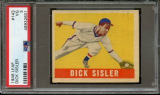 1948 Leaf Dick Sisler 143 Psa 3