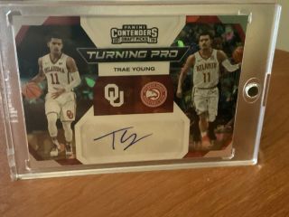 Panini Contenders Draft 16/23 Rare Trae Young Auto Cracked Ice Turning Pro