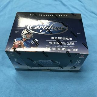 2012 Panini Certified Football Hobby Box 10 Packs Of 5 Cards 4 Auto/relic