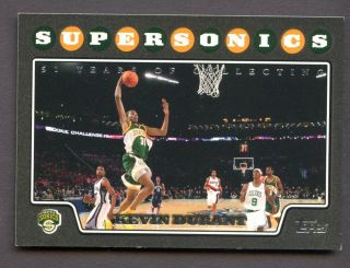 2008 - 09 Topps Kevin Durant 156 Black Parallel 11/51 Rare Sp