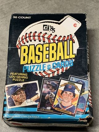 1985 Donruss Baseball Wax Full Box 36 Packs