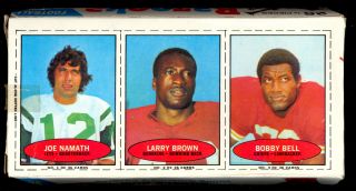 1971 Topps Opc Bazooka Football Complete Box W/ Joe Namath Jets Larry Brown Bell