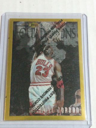 1996 - 97 Topps Finest Michael Jordan Gold Rare Card No 291 Very Sharp