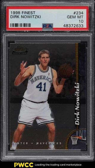 1998 Finest Basketball Dirk Nowitzki Rookie Rc 234 Psa 10 Gem