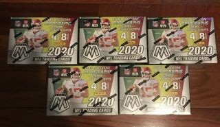 5x 2020 Panini Mosaic NFL Football Retail Blaster Box 2