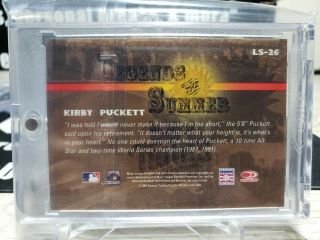 2003 Donruss Signature Legends Of The Summer Kirby Puckett Minnesota Twins Auto 2