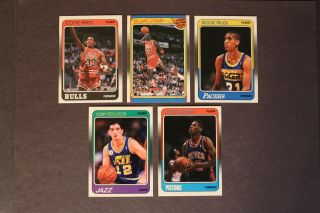 1988 Fleer Basketball Near Complete Set 131/132 No 17 Jordan No Stickers