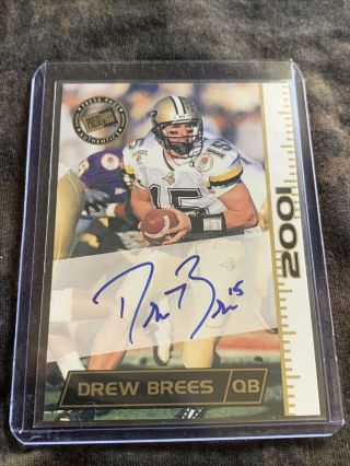2001 Drew Brees Press Pass Autographs 6 Rookie Auto Rc