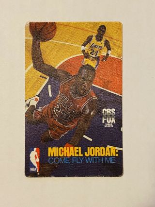 1989 Michael Jordan “come Fly With Me” Cloth Sticker (t - Shirt Offer Back) Rare