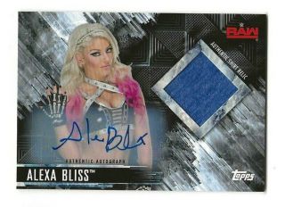 2018 Topps Wwe Alexa Bliss 10/10 Autographed Authentic Worn Shirt Relic
