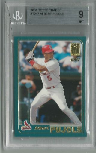 2001 Topps Traded T247 Albert Pujols Rc Bgs 9 Cardinals W/9.  5 Rookie