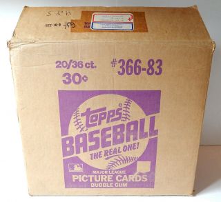 1983 Topps Baseball Trading Card Empty Wax Case Michigan Version Purple 366 - 83
