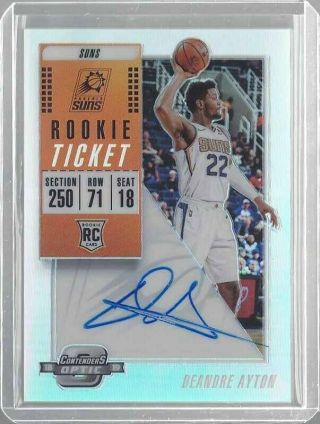 Deandre Ayton 2018 - 19 Contenders Optic Rookie Ticket Holo On Card Auto Rc 111