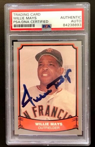 Willie Mays,  Willie McCovey Autograph Cards PSA/DNA Authentic BOLD Auto 3