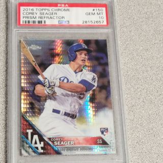 PSA 10 - Corey Seager 2016 TOPPS CHROME PRISM REFRACTOR 150 Dodgers Rookie Card 2