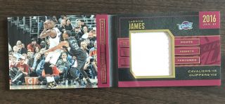 2015 - 16 Preferred Lebron James Game Worn Jersey Stat Book Card /149 Booklet