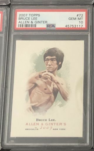 2007 Topps Bruce Lee Allen And Ginter Psa Gem Mt 10 - 72