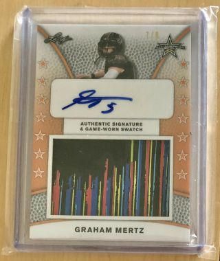 Graham Mertz 2019 Leaf All - American Bowl Patch Auto 7/8 Wisconsin Badgers