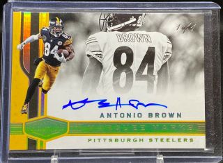 2018 Panini Plates And Patches Antonio Brown Gold Marquee Marks Auto 1/1