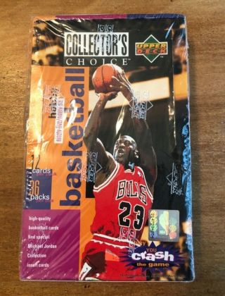 1995 - 96 Upper Deck Collectors Choice Nba Basketball Wax Box Jordan Ud