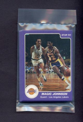 1984 - 85 Star La Lakers Magic Johnson Kareem Worthy Og Vintage Team Bag